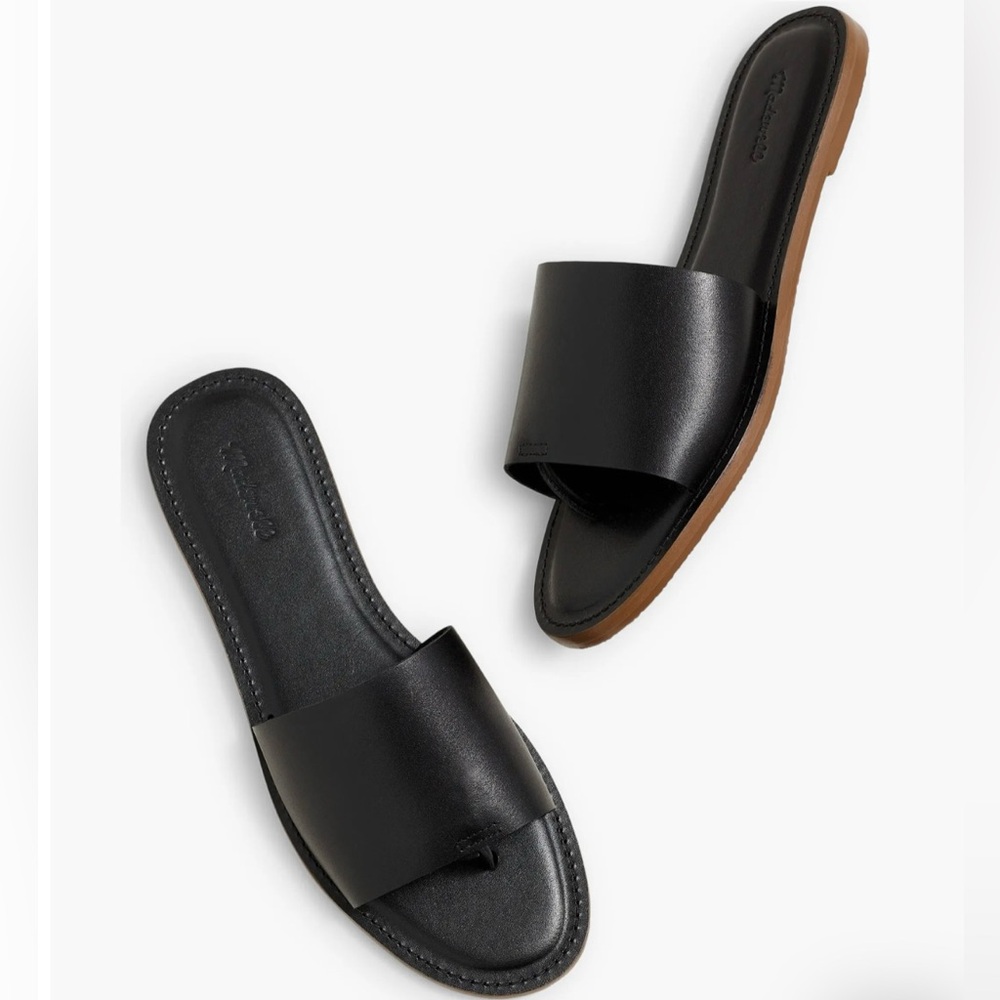 Madewell Boardwalk Post Slide Sandal - Black